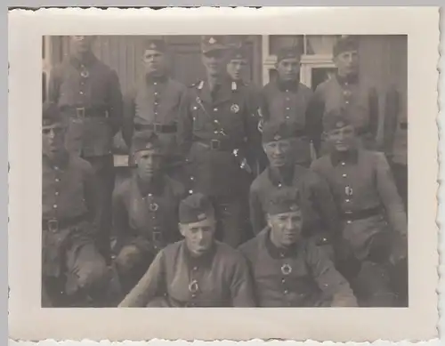 (F22574) Orig. Foto R.A.D.-Abt. 2/76 Garding 1936/37, Gruppenbild Trupp 1