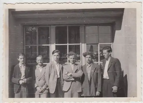 (F22366) Orig. Foto junge Männer in Berlin, Ruderer aus Torgau 1950er