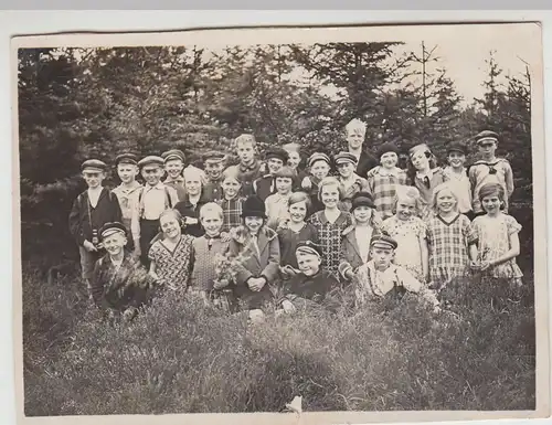 (F22316) Orig. Foto Schulklasse gemischt im Freien 1929