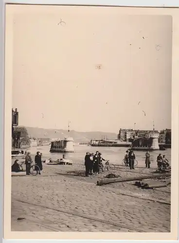 (F22185) Orig. Foto Lüttich, Liége, gesprengte Brücke 1940