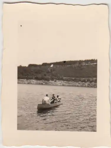 (F22180) Orig. Mini-Foto Stausee Bütgenbach 1940