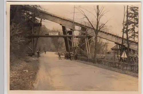 (F22074) Orig. Foto DDR Standseilbahn, Brücke Straßenüberführung 1950er