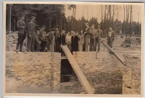 (F22070) Orig. Foto Bau der Lungenheilstätte in o. bei Nordhausen 1950er