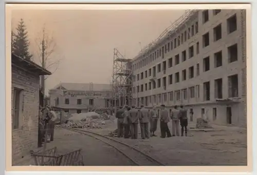 (F22068) Orig. Foto Bau der Lungenheilstätte in o. bei Nordhausen 1950er