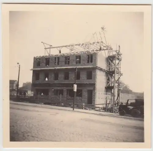 (F22026) Orig. Foto Nordhausen, Wiederaufbau Stadthaus, Baustelle 1940/50er