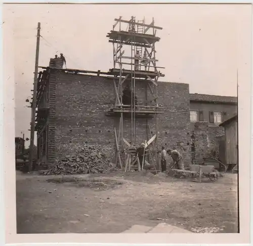 (F22021) Orig. Foto Nordhausen, Wiederaufbau Rautenstraße, Baustelle 1940/50er