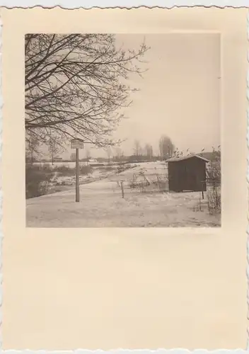 (F21907) Orig. Foto Bug (Bamberg), Winterpartie am Wehr 1939