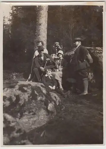 (F21852) Orig. Foto Personen im Freien, Wanderung 1920er
