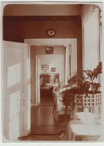 (F21854) Orig. Foto Wohnung Einrichtung i. Ansbach 1920er