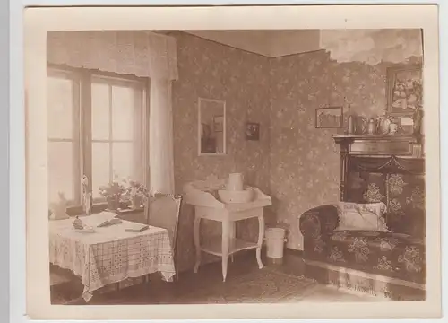 (F21837) Orig. Foto Wohnung Einrichtung i. Straubing 1920er, Fremdenzimmer