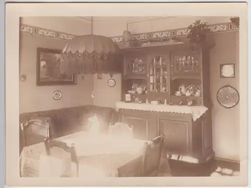 (F21828) Orig. Foto Wohnung Einrichtung i. Straubing 1920er, Wohnzimmer