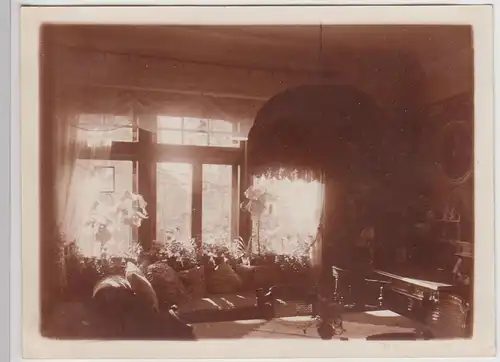 (F21825) Orig. Foto Wohnung Einrichtung i. Straubing 1920er, Wohnzimmer