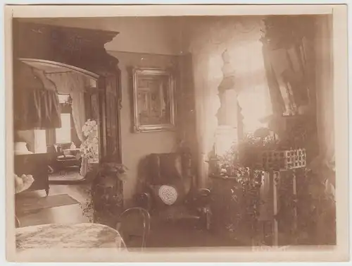 (F21823) Orig. Foto Wohnung Einrichtung i. Straubing 1920er, Besuchszimmer