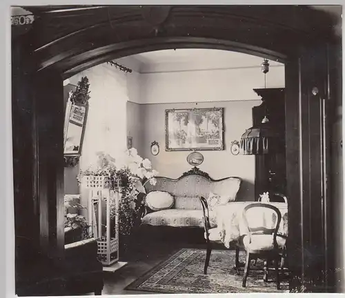 (F21821) Orig. Foto Wohnung Einrichtung i. Straubing 1920er, Besuchszimmer