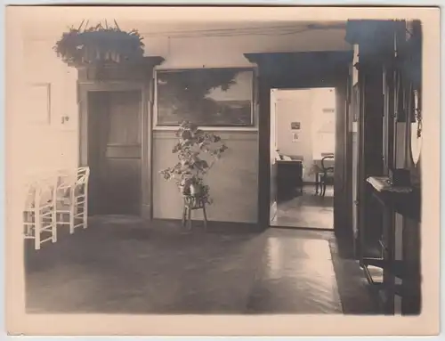 (F21819) Orig. Foto Wohnung Einrichtung i. Straubing 1920er, Diele
