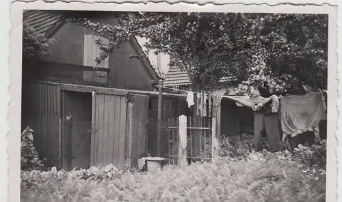 (F21735) Orig. Foto Wäsche hängt hinter dem Haus (Kreuzloh 19) 1943