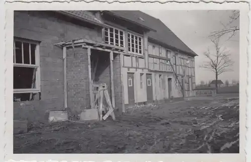 (F21653) Orig. Foto Deininghausen, Umbau am Gasthof Landhaus 1937