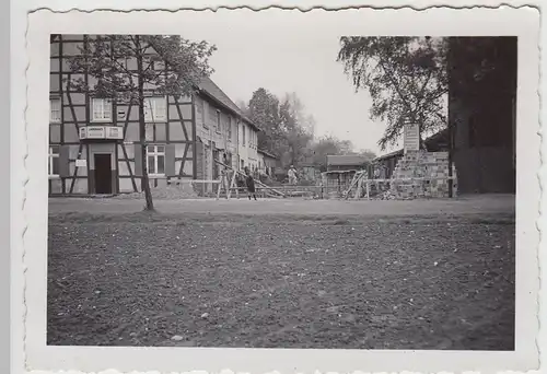 (F21649) Orig. Foto Deininghausen, Umbau am Gasthof Landhaus 1935