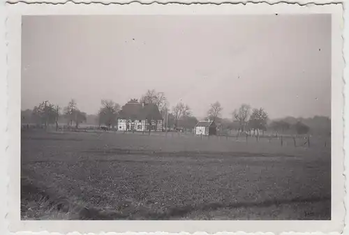 (F21632) Orig. Foto alleinstehendes Fachwerkhaus >Kister i.d. Kämp< 1935