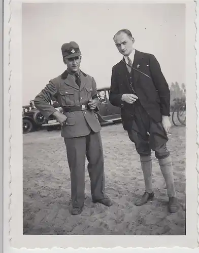 (F21628) Orig. Foto Herr u. R.A.D.-Soldat a.d. Fliegerhorst Lippstadt 1934