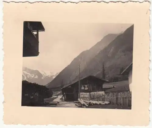 (F21539) Orig. Foto Gschnitz, Partie mit Hütte 1939