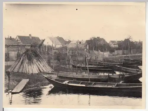 (F21497) Orig. Foto Werder, Uferpartie, Boote 1939