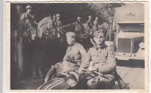 (F21456) Orig. Foto deutsche Soldaten (Spähtrupp) in Libau, Liep?ja 1938