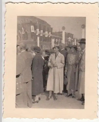 (F21370) Orig. Foto Berlin, Unter den Linden, am Tag zu Mussolinis Besuch 1937