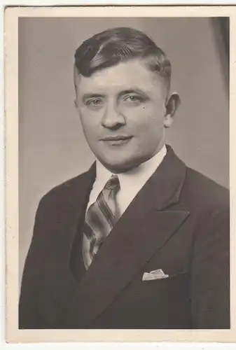 (F21317) Orig. Foto Porträt junger Mann, Stockach 1930er