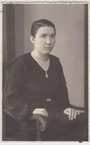 (F21222) Orig. Foto Porträt junge Frau 1930er
