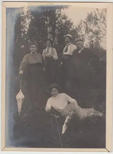 (F21141) Orig. Foto Personen im Freien, Wanderung 1910er