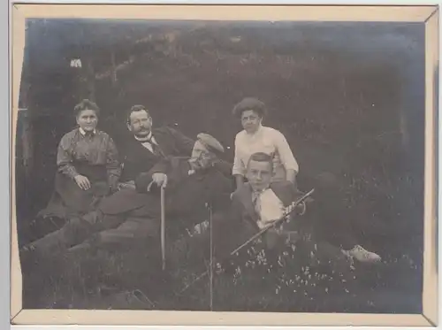 (F21135) Orig. Foto Personen im Freien, Wanderung 1910er