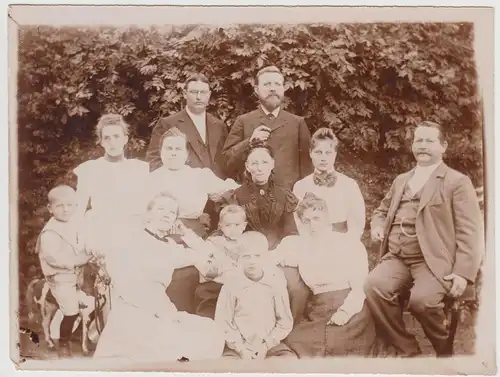 (F21076) Orig. Foto Gruppenbild im Garten 1910er