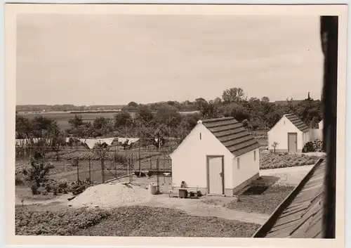 (F20967) Orig. Foto Traar, neue Wohnsiedlung 1957, Häuschen hinterm Wohnhaus