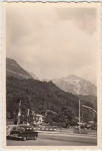 (F20906) Orig. Foto Berchtesgaden, Blick vom Hauptbahnhof 1956