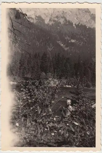 (F20890) Orig. Foto Wanderung am Hintersee 1956