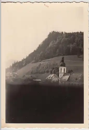 (F20876) Orig. Foto Ramsau, Blick vom Haus Freiblick a. Kirche 1956