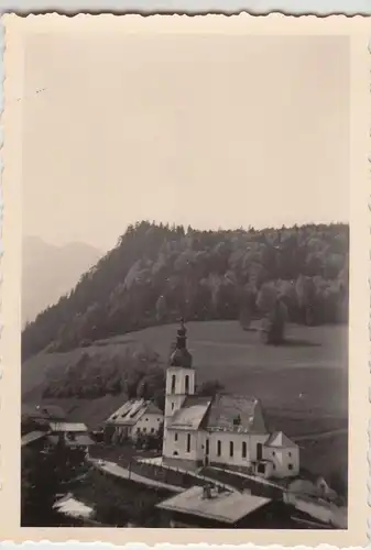 (F20874) Orig. Foto Ramsau, Blick vom Haus Freiblick a. Kirche 1956