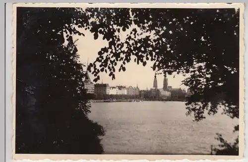 (F20828) Orig. Foto Hamburg, Blick von der Lombardsbrücke 1930er