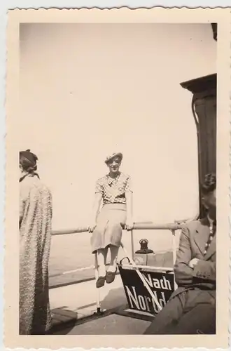 (F20782) Orig. Foto auf einem Dampfer nach Norderney, 1937
