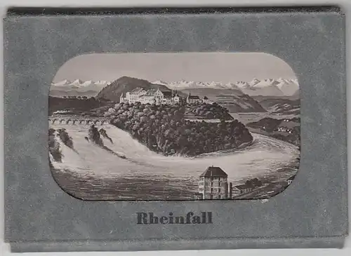 (F206) Original Foto Rheinfall, 6 Fotos im Mäppchen