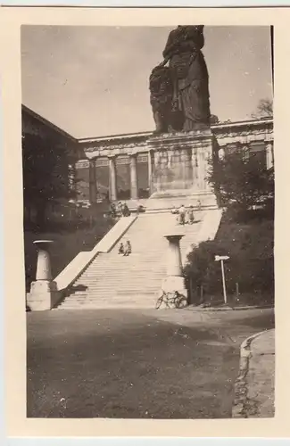 (F20562) Orig. Foto München, Treppe zur Bavaria 1950er