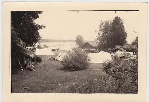 (F20555) Orig. Foto Campingplatz Berchtesgadener Land 1950er