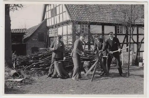 (F20475) Orig. Foto Diepholz, Schüler d. Oberprima a.d. Dorfe, Mulus-Zeit 1932