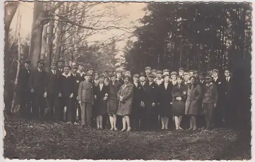 (F20412) Orig. Foto Barnstorf, Diepholzer Schüler d. UII, Gruppenbild Wald 1929