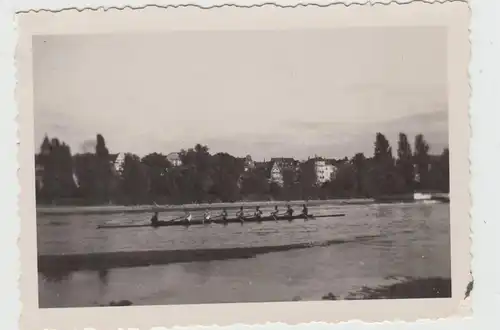 (F20406) Orig. Foto Sportruderboot (8er) auf dem Rhein 1930er