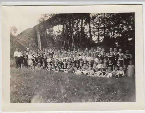 (F2031) Orig. Foto große Kindergruppe in Sportkleidung, Turnfest 1920er, 30er