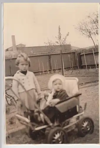 (F20277) Orig. Foto Kinder m. Kinderwagen, Litzmannstadt 1942