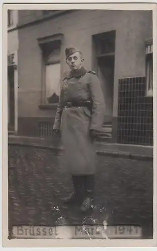 (F20182) Orig. Foto deutscher Soldat Uffz. Pleyer in Brüssel 1941