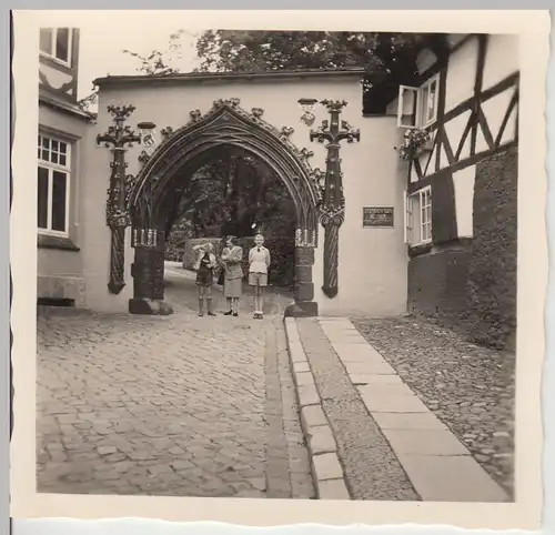 (F20094) Orig. Foto Goslar, Torbogen am Frankenberger Plan 1955